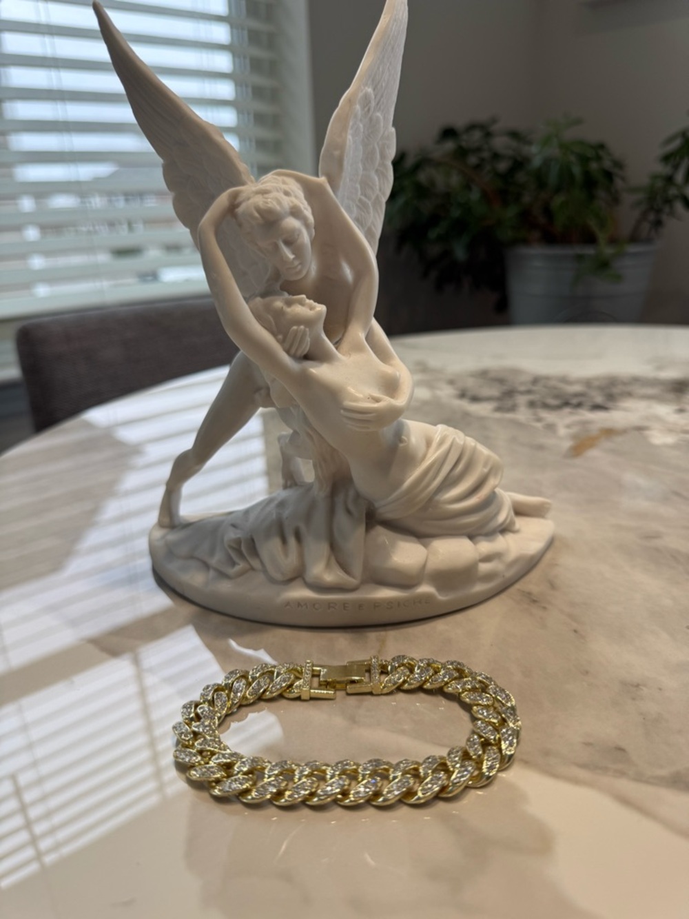 Ina Gold-Tone Crystal Cuban Link Bracelet